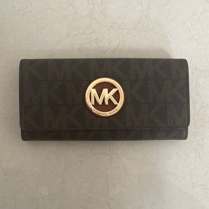 Michael Kors | Multicolor Fulton Coated Canvas Flap Continental Wallet